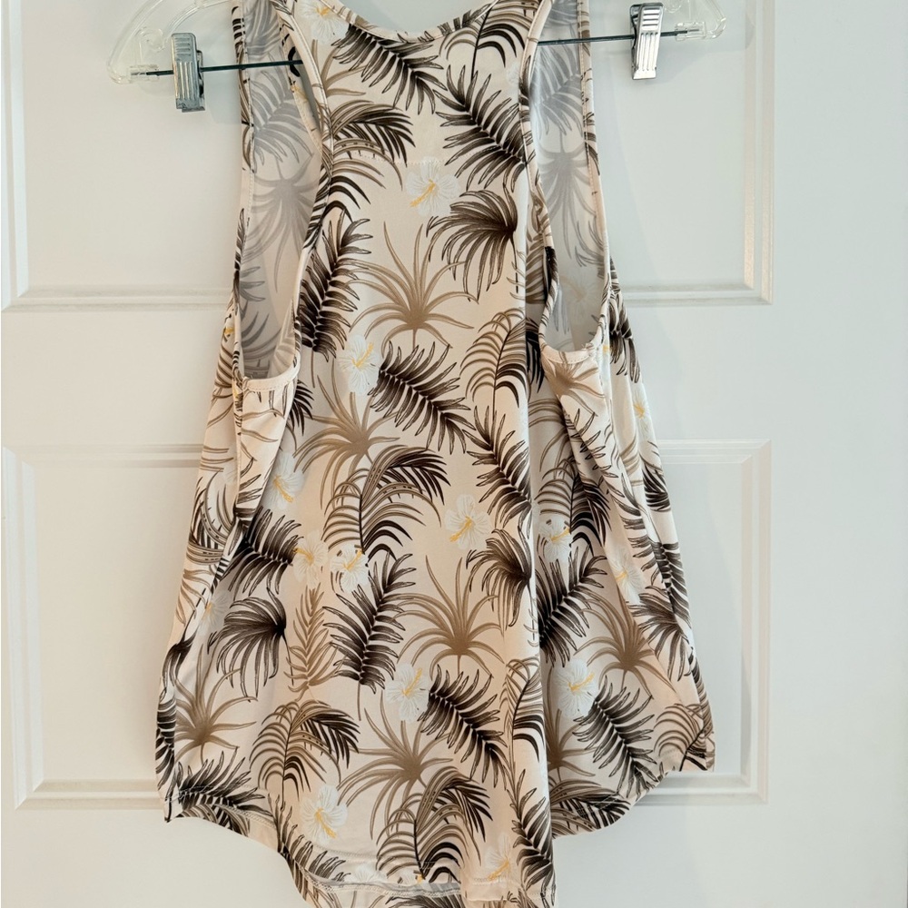Tommy Bahama Cream and Brown 2 Piece SUPER SOFT Pajama Set Size Medium - Picture 4 of 5